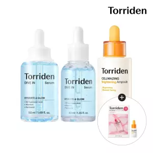 [SET] 다이브인 저분자 히알루론산 세럼 50ml+40ml+셀메이징 비타앰플 30ml (+비타앰플 10ml+모공 마스크 1매)