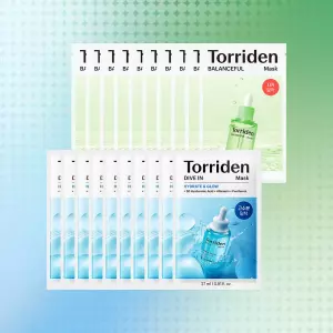 [SET] 다이브인 히알루론산 마스크 27ml 10매 + 밸런스풀 시카 마스크 25ml 10매