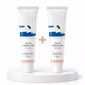 매끈톤업 1+1라운드랩 자작나무 수분 톤업 선크림 50ml 1+1 기획