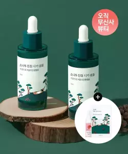 ROUNDLAB 오직뷰티 2pack 소나무 진정 시카 앰플 대용량 50ml 동백 선세럼 7ml 마스크