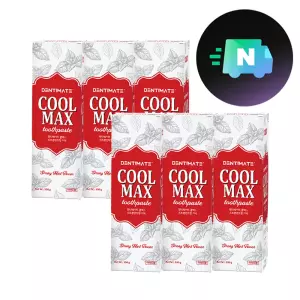 크리오 덴티메이트 쿨맥스 구취케어 치약 스트롱민트향 100g 6개+휴대용세트