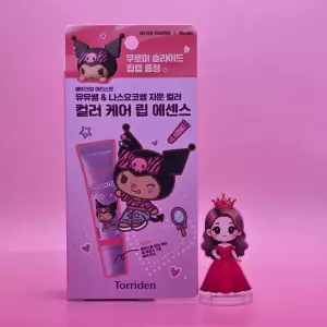 밸런스풀 컬러 케어 립 에센스 산리오 립케어 &&& 04 베어 피치 11ml + 쿠로미립캡
