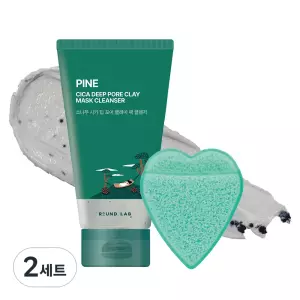 소나무 시카 딥 포어 클레이 팩 클렌저 150ml + 클렌징퍼프 세트