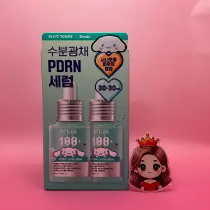 산리오 캐릭터즈 피디알엔 히알루론산 캡슐 100 기획 에센스 앰플 &&& 세럼 30ml 더블 + 시나모롤