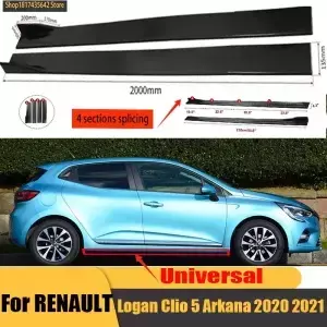 유니버설 카 사이드 스커트 8 Pcs 2.2m Winglet 스플리터 립 스포일러 Kangoo Master Modus Twingo