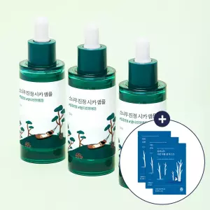 [10]라운드랩 소나무 진정 시카 앰플 대용량 50ml 3개 세트 (+자작 겔 마스크 3매 증정)