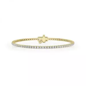 Brilliant 다이아몬드 우먼 3 Cttw 라운드 랩 Grown 테니스 팔찌 in 14K 옐로우 Gold-Plated 오버 스털링