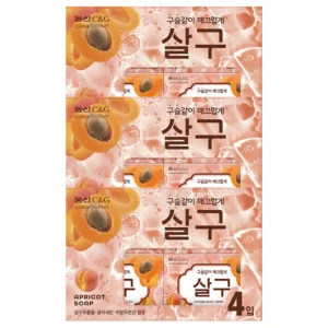 크리오 동산 살구비누 90g 4입 3개