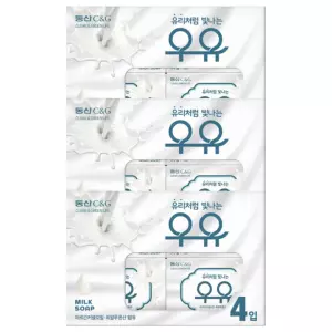 크리오 동산 우유비누 90g 4입 3개