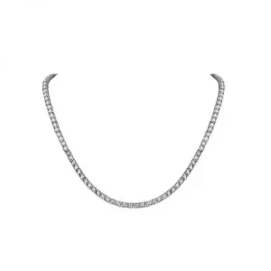 Brilliant 다이아몬드 우먼 2 Carat 라운드 랩 Grown 테니스 Necklaces in 스털링 실버 체인 Length 16.5 I